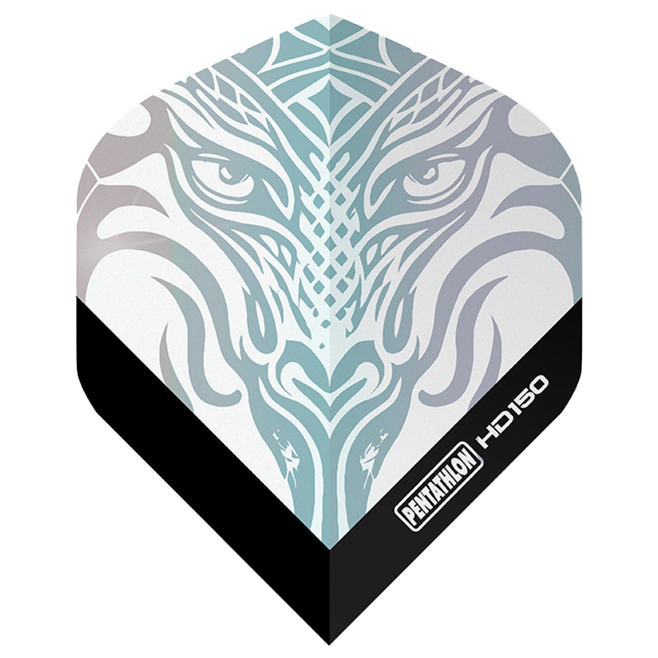Pentathlon HD150 Holographic Dragon Dart Flights - Standard Clear