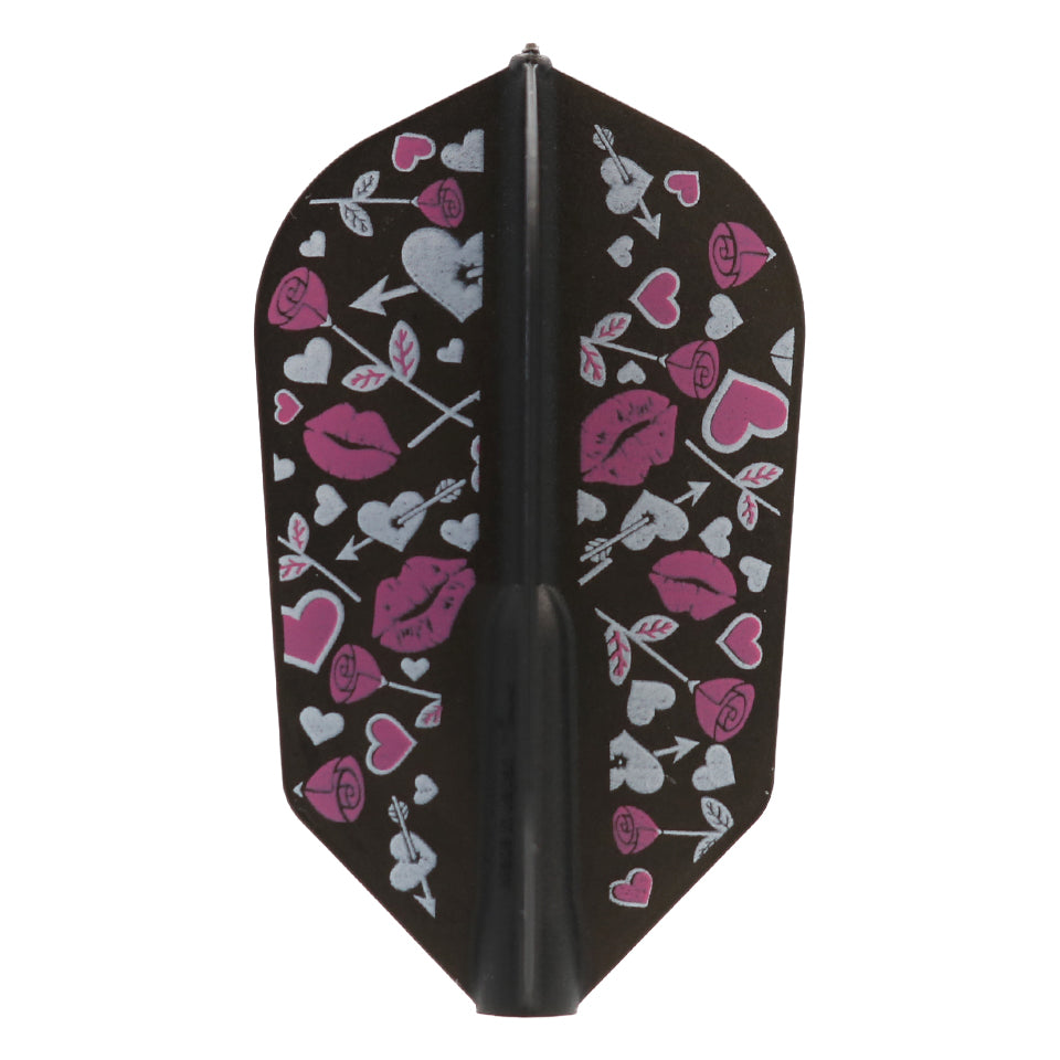 Fit Flight Love Struck Dart Flights - Slim Black