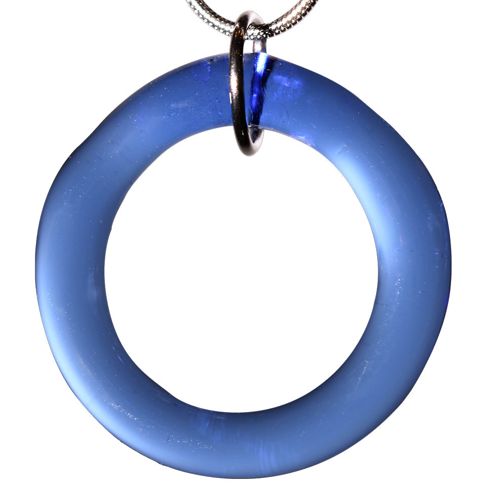 Lucky Blown Glass Dart Ring - Blue Diamond