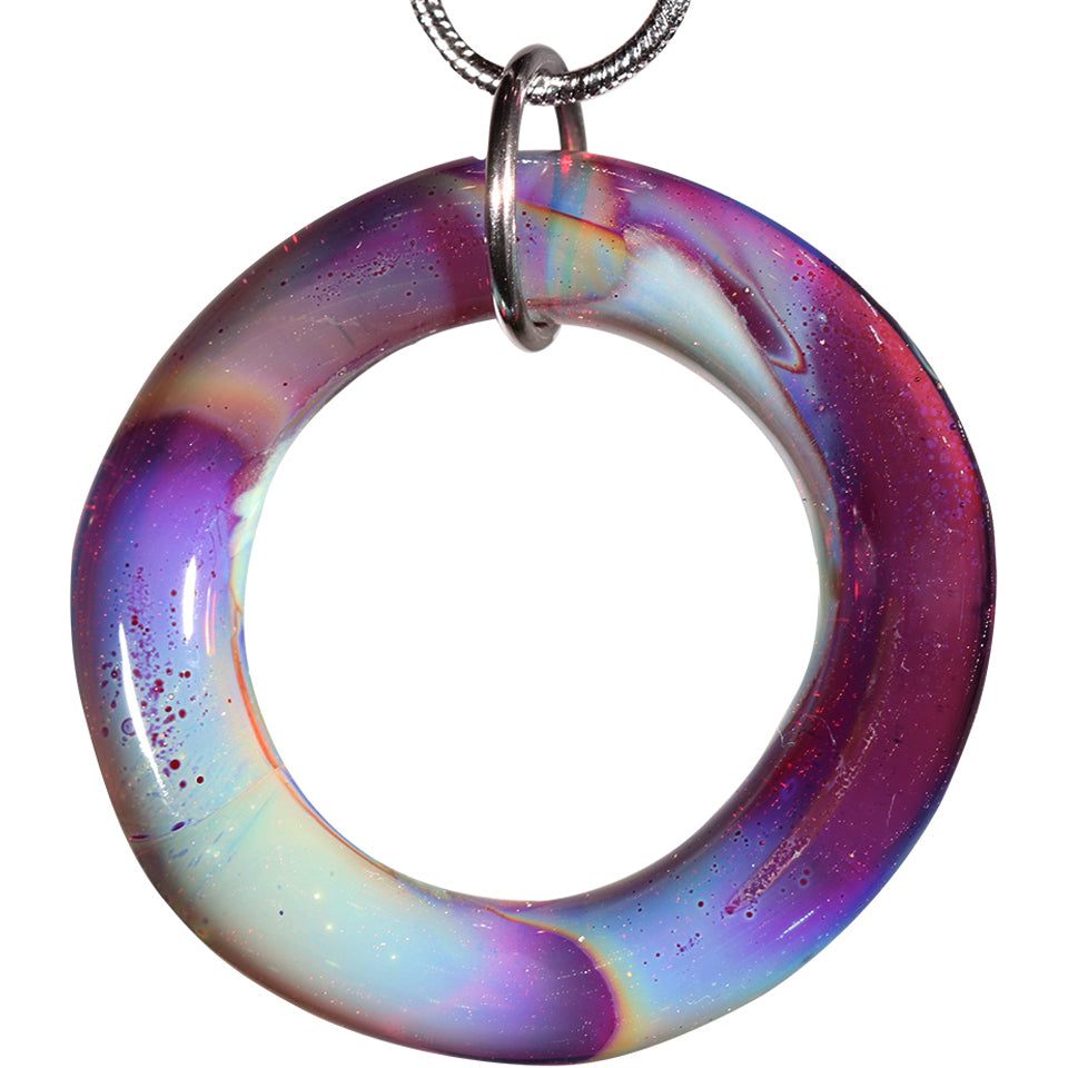 Lucky Blown Glass Dart Ring - Fire Agate