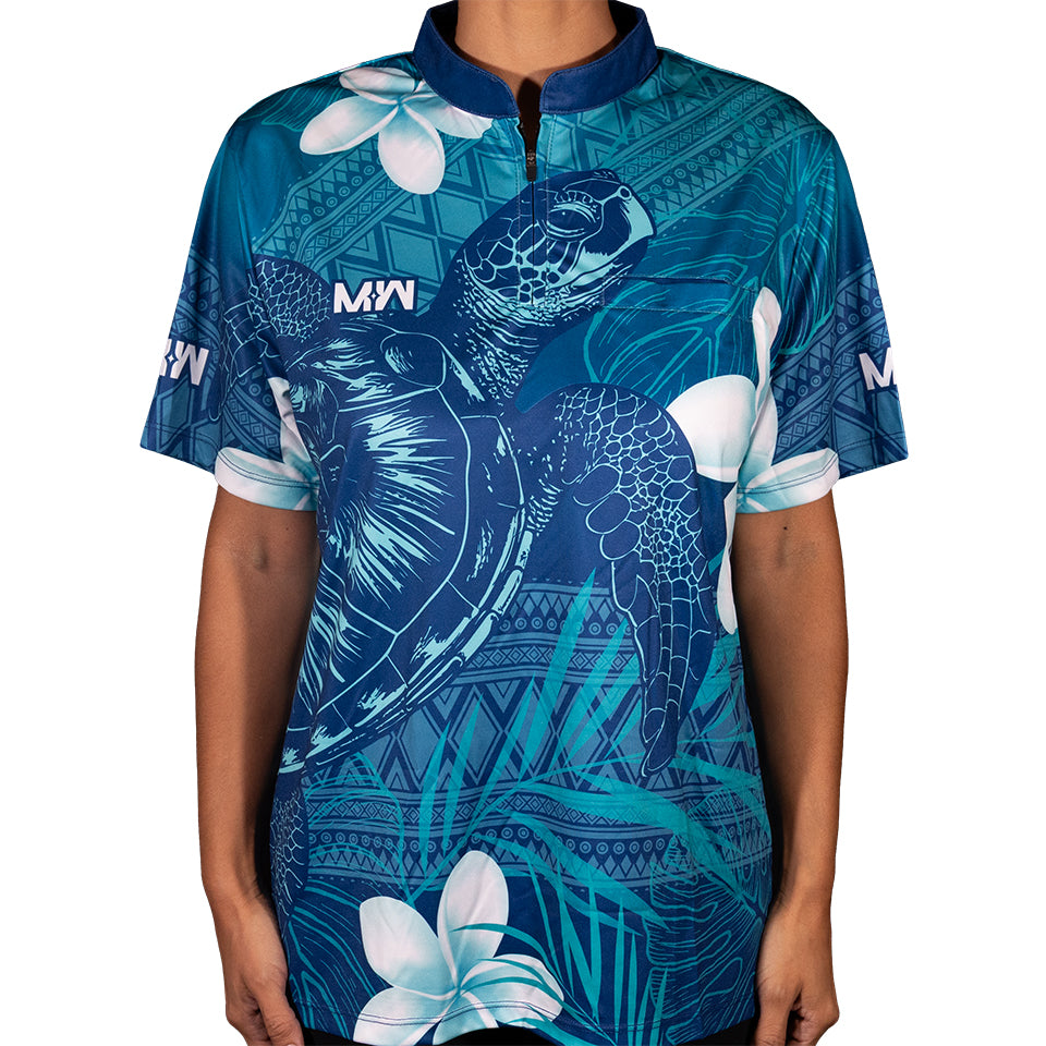Magic Wear Tribal Turtle Blue Jersey