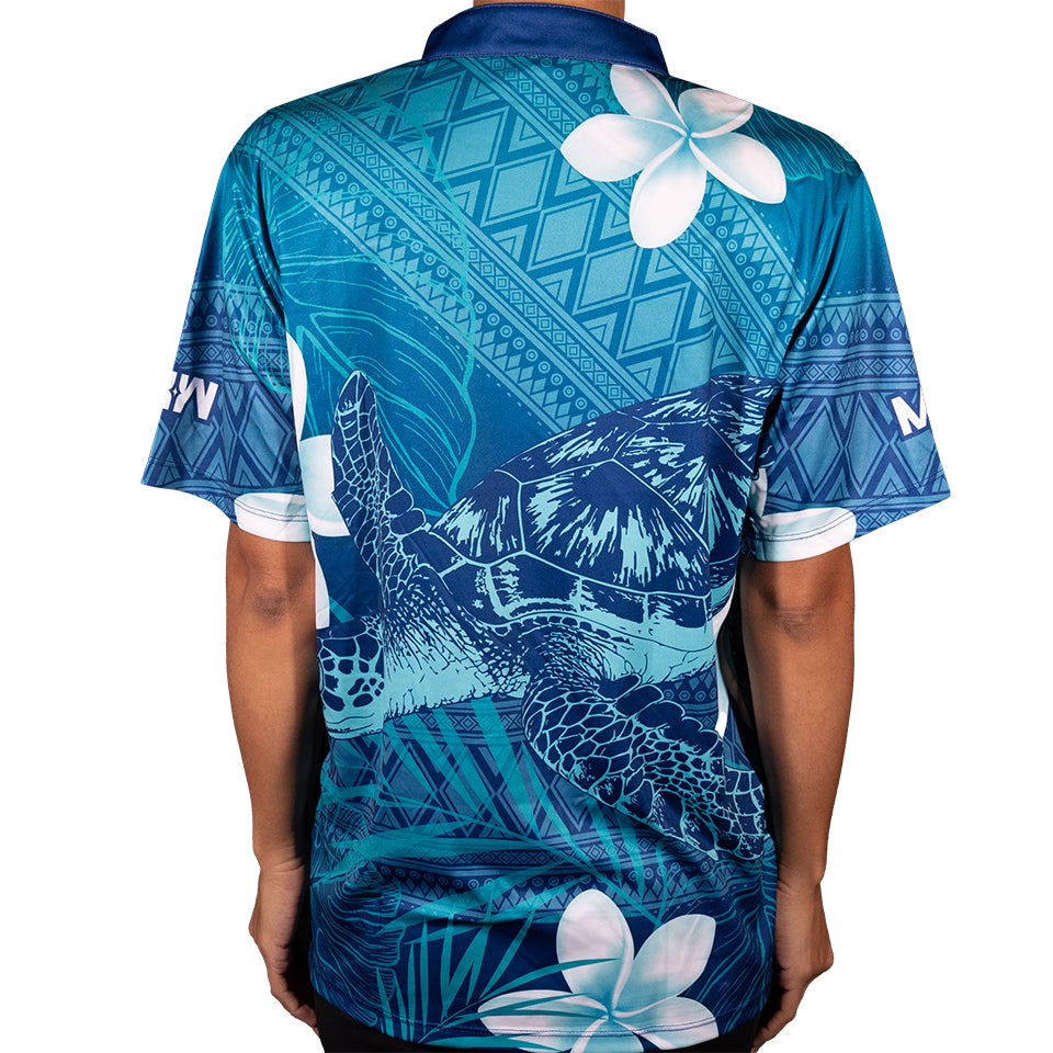 Magic Wear Tribal Turtle Blue Jersey