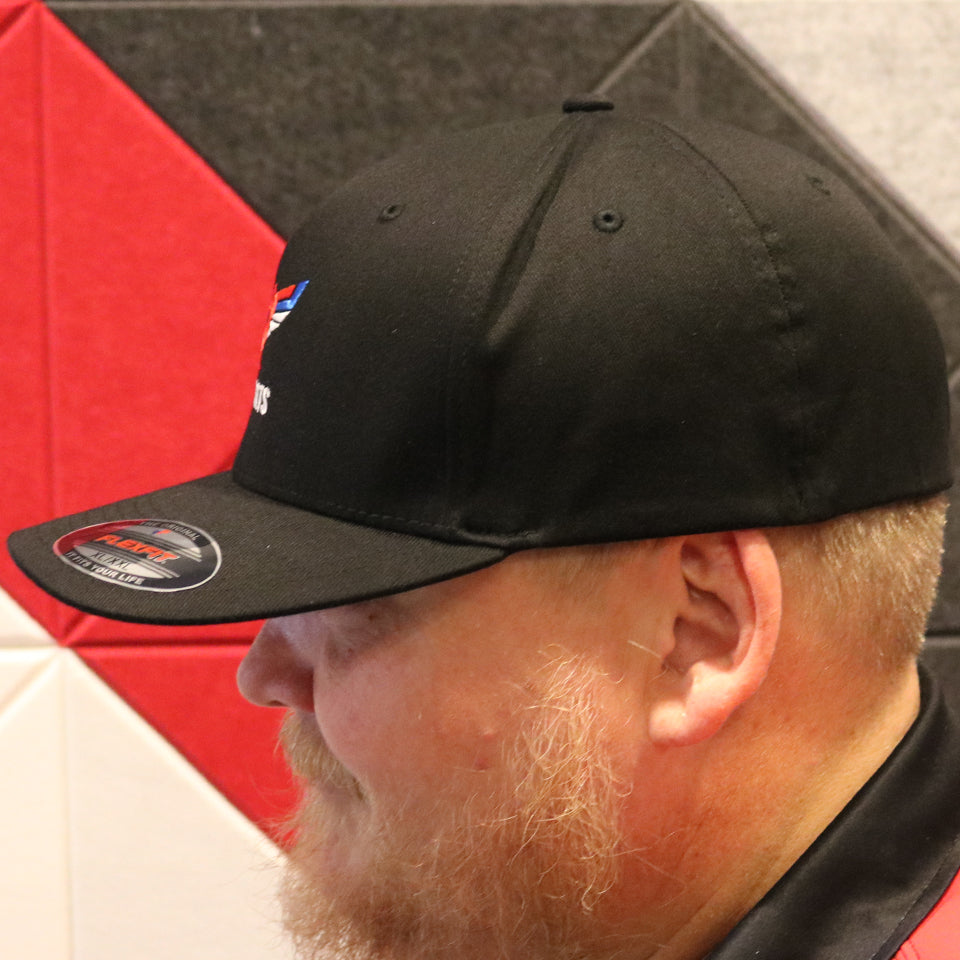 USA Darts Flexfit 6277 Wooly Combed Hat - Black XL/XXL