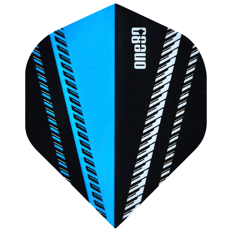One80 V-Flow Dart Flights - Standard Light Blue