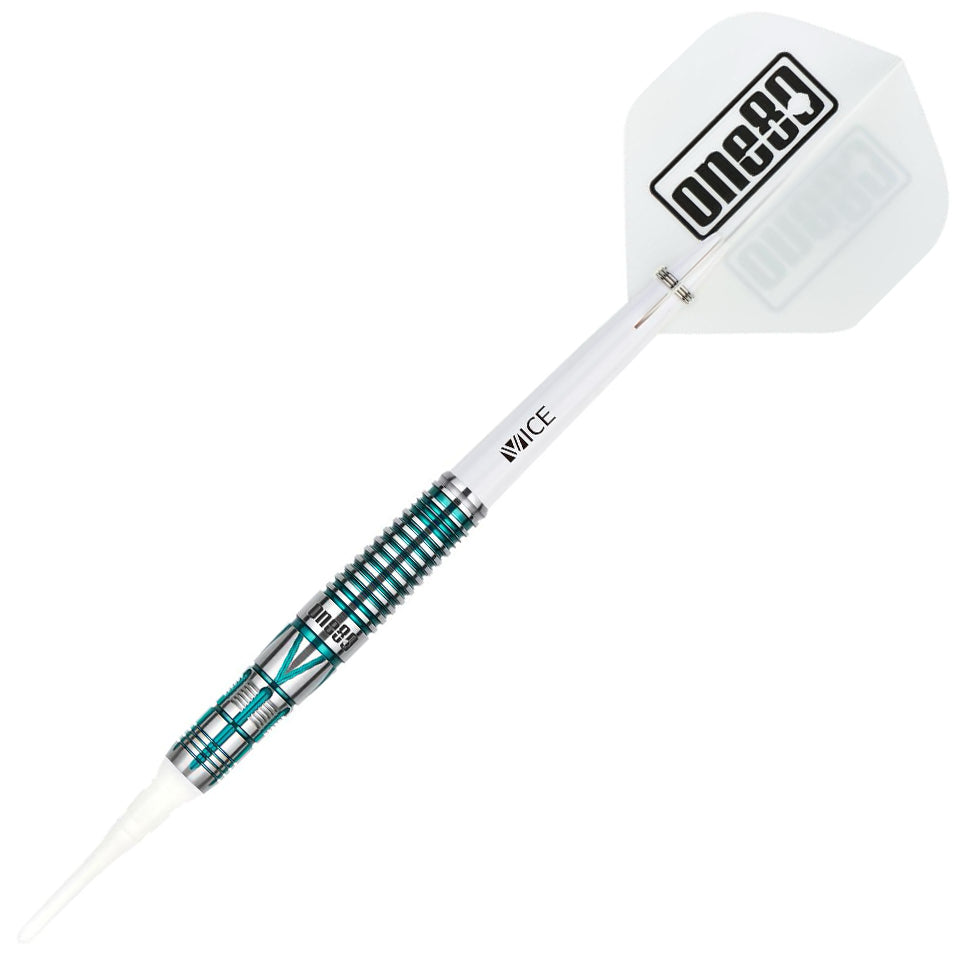 One80 Yuki Onodera Soft Tip Darts - 17.5gm Turquoise