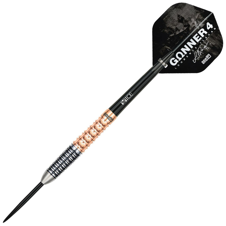 One80 Lourence Ilagan Gunner 4 Steel Tip Darts - 24gm Rose Gold