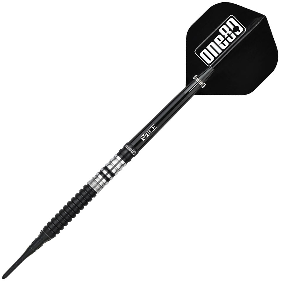 One80 Ryo Nakai II Soft Tip Darts Black - 20gm