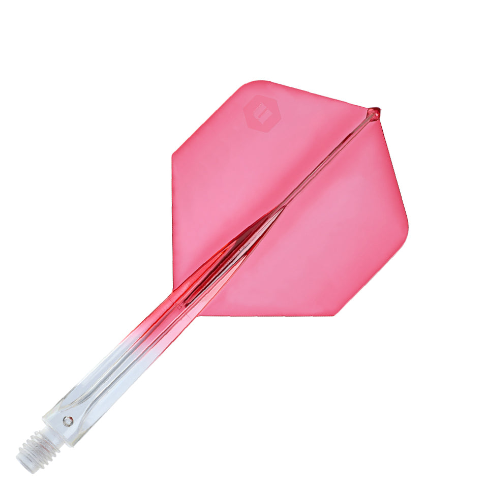 Unicorn Forge Integrated Flight and Shaft System - Plus Medium Clear & Red