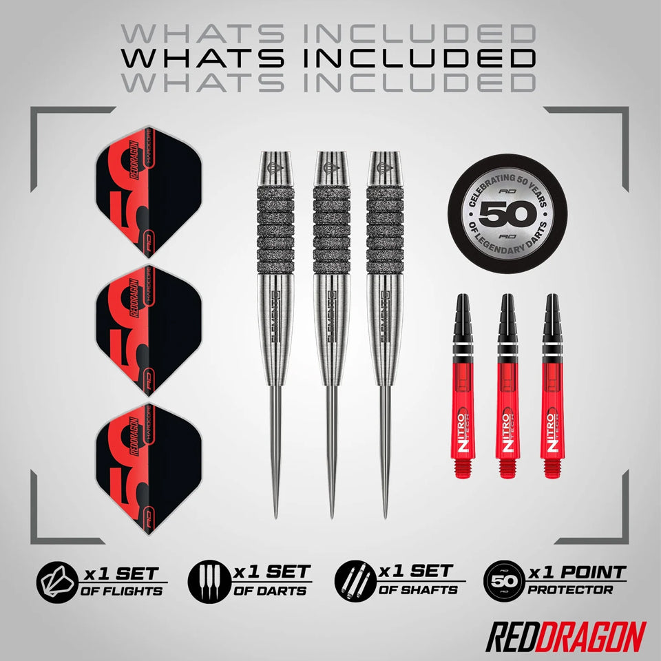 Red Dragon Element6 C Steel Tip Darts - 25gm