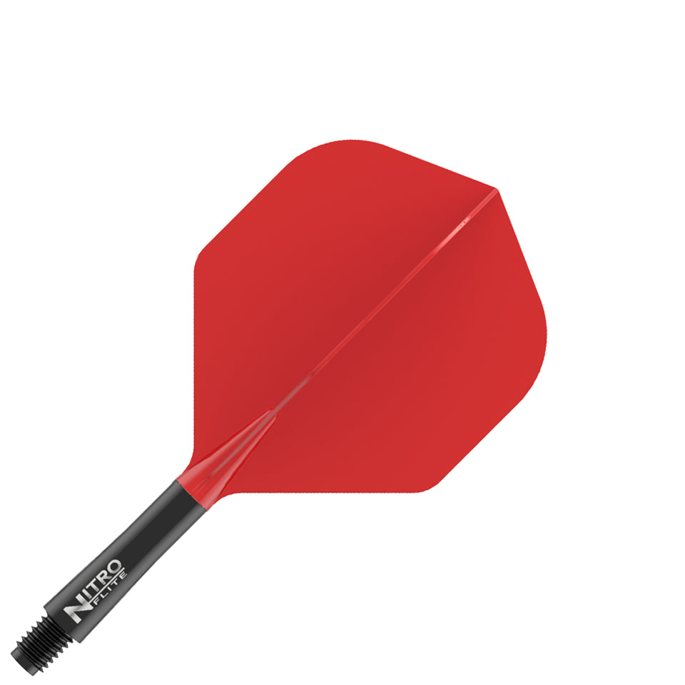 Red Dragon Nitro Flite Integrated Flight and Shaft System - No2 Short Black & Red