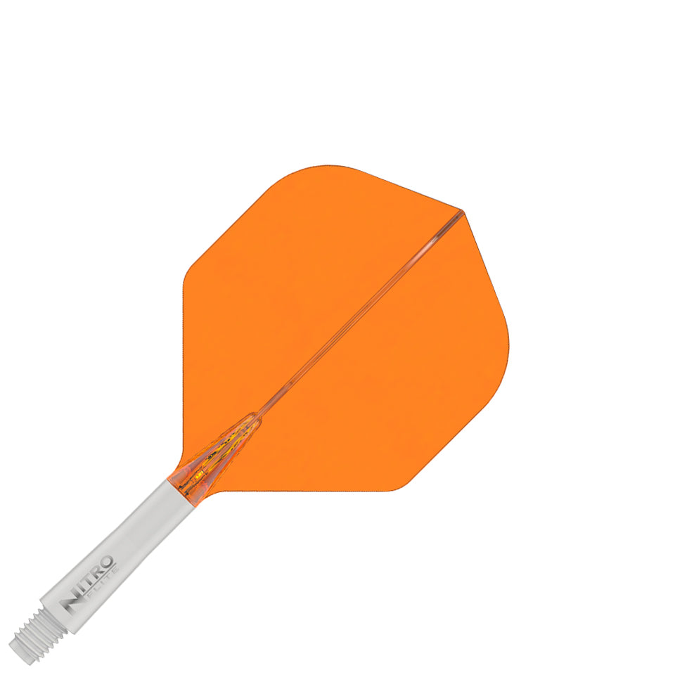 Red Dragon Nitro Flite Integrated Flight & Shaft System - No2 Short White & Orange