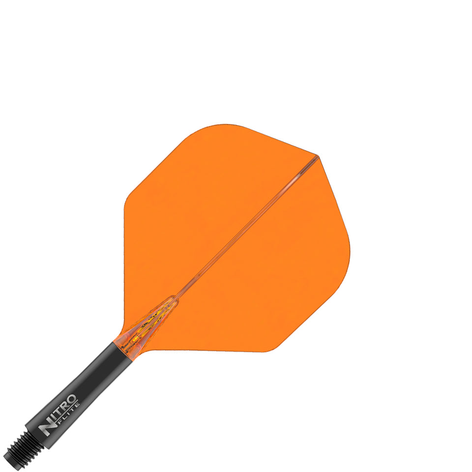 Red Dragon Nitro Flite Integrated Flight & Shaft System - No2 Short Black & Orange