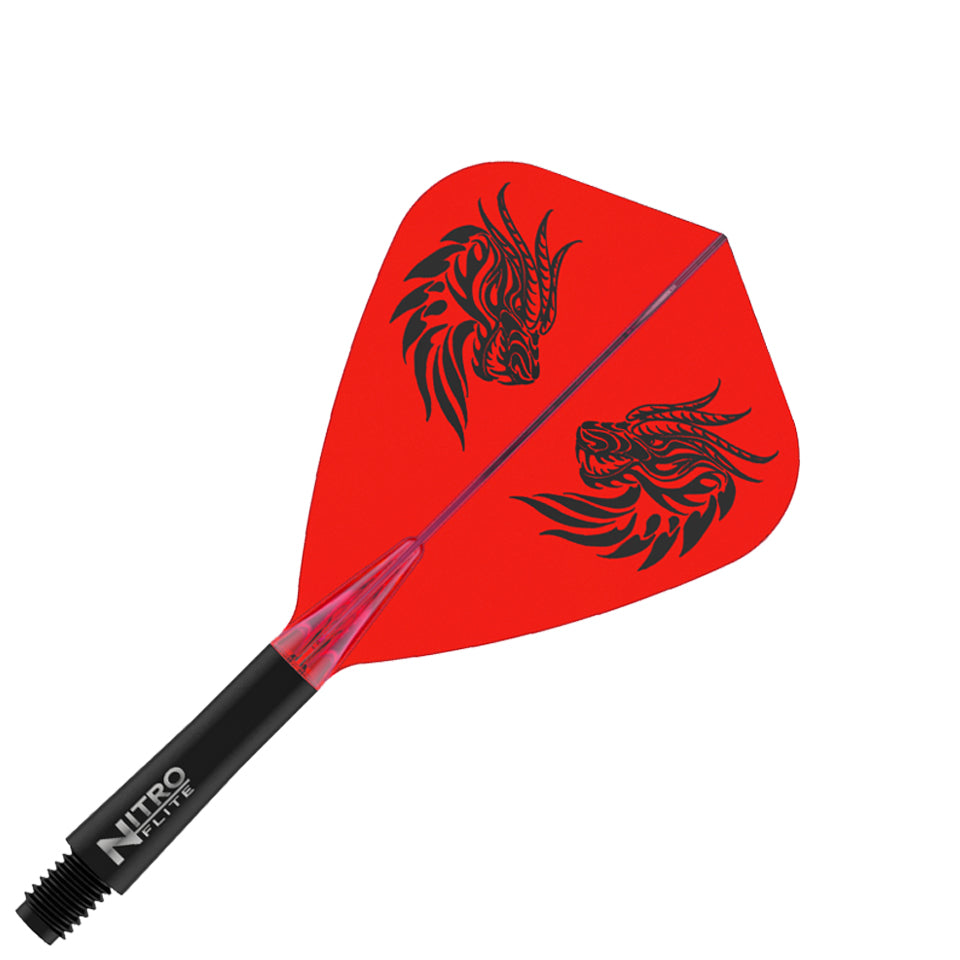 Red Dragon Jonny Clayton Nitro Flite Integrated Flight & Shaft System - Kite Intermediate