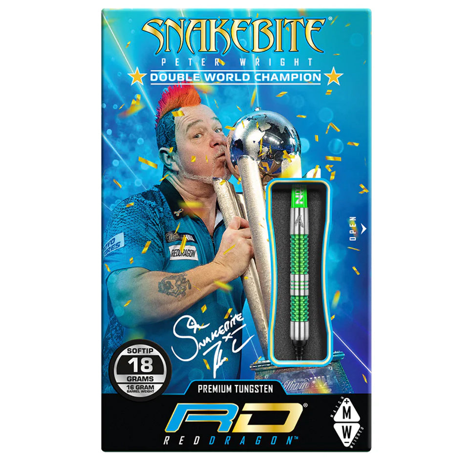 Red Dragon Peter Wright Snakebite Mamba Soft Tip Darts - 18gm