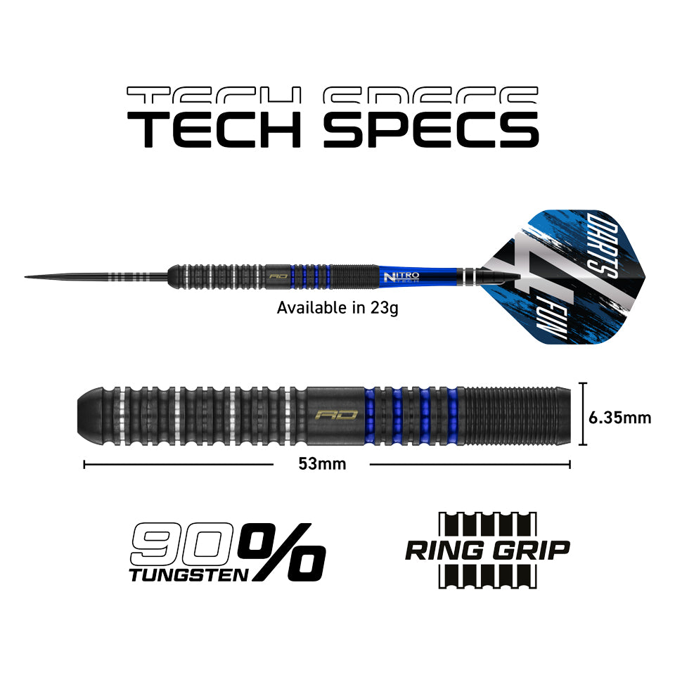 Red Dragon David Williams V1 Steel Tip Darts - 23gm