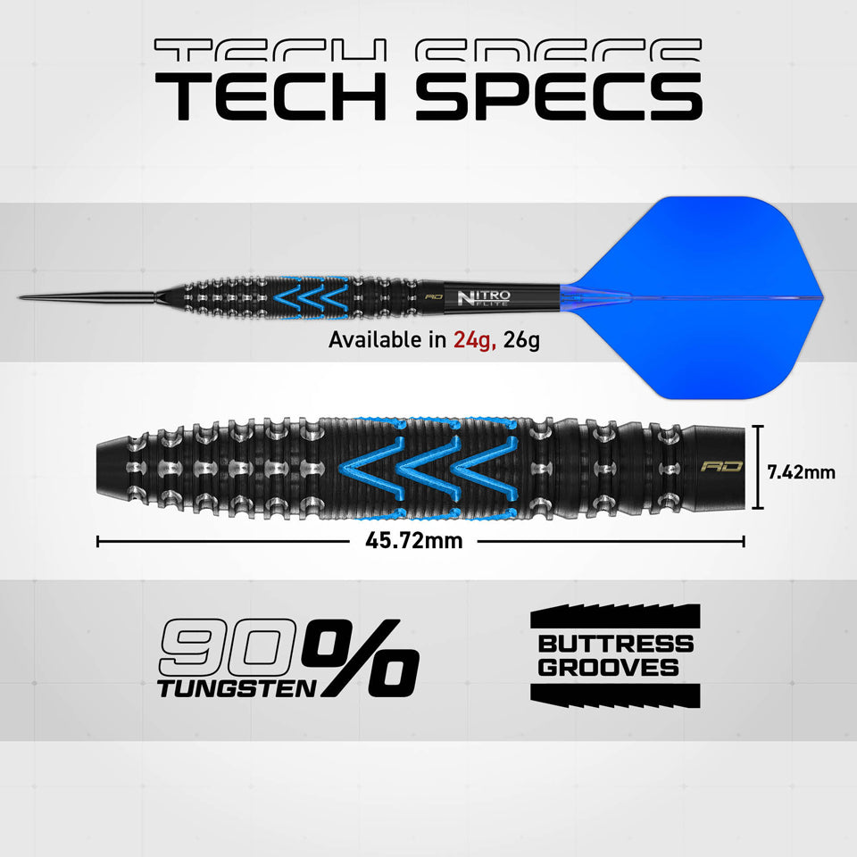 Red Dragon AMP Torpedo Switch Point Steel Tip Darts - 26gm