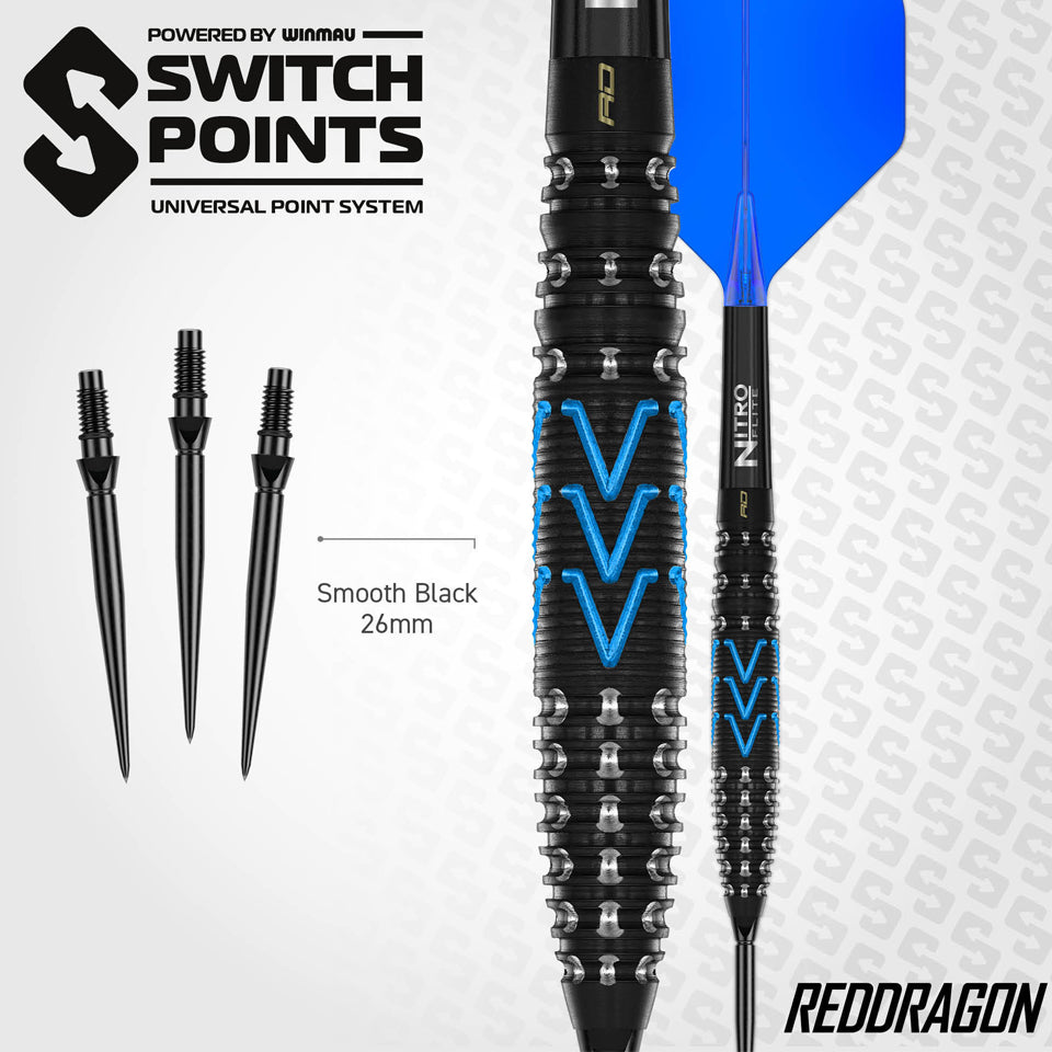 Red Dragon AMP Torpedo Switch Point Steel Tip Darts - 26gm