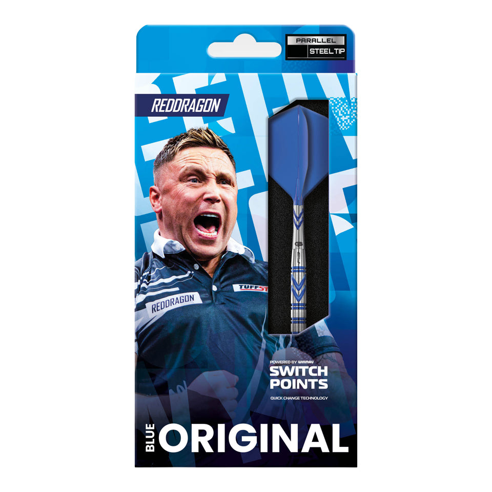 Red Dragon Gerwyn Price Blue Original Switch Point Steel Tip Darts - 24gm