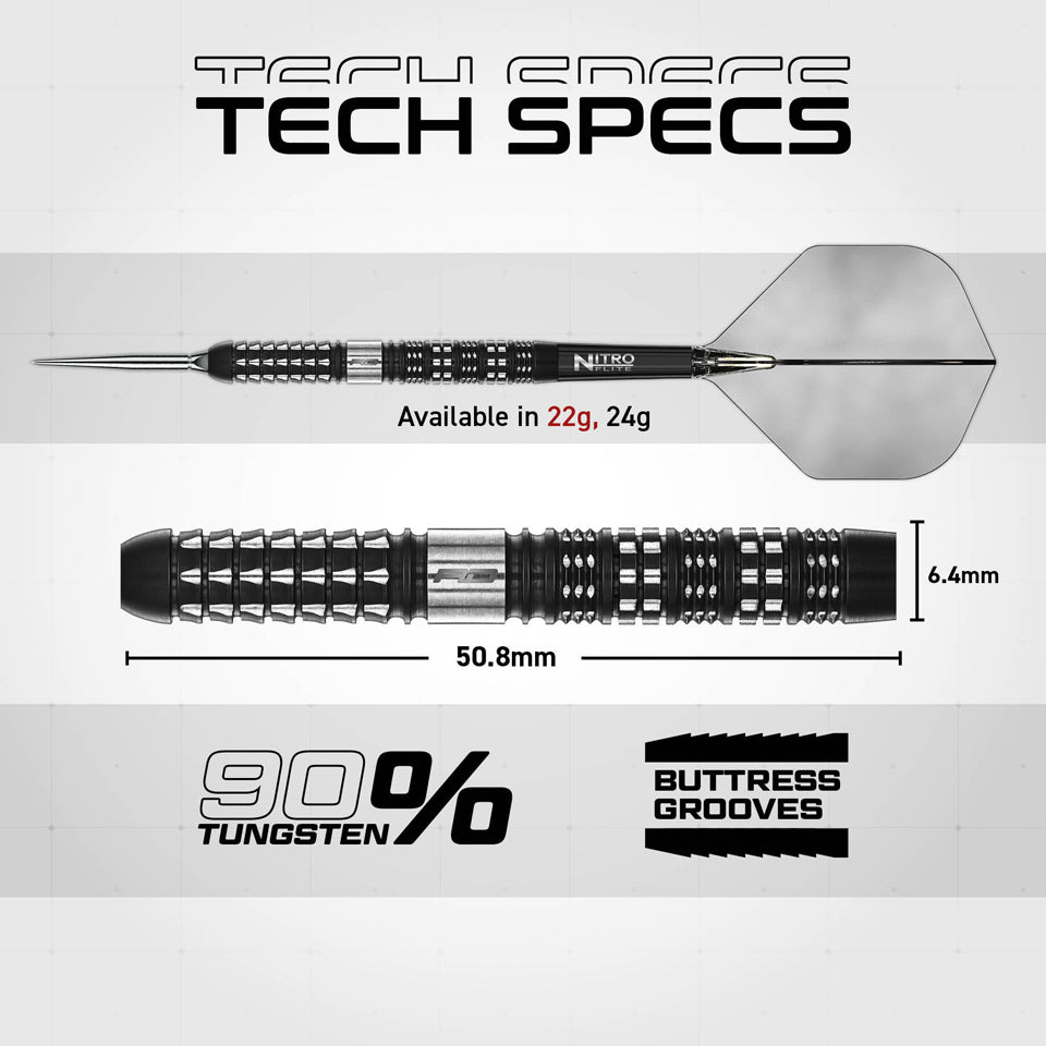 Red Dragon Recon Parallel Switch Point Steel Tip Darts - 22gm