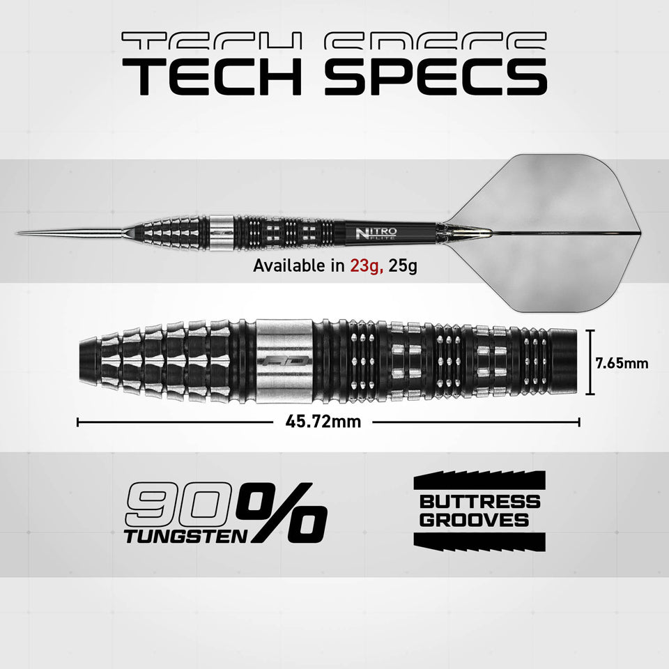 Red Dragon Recon Torpedo Switch Point Steel Tip Darts - 25gm