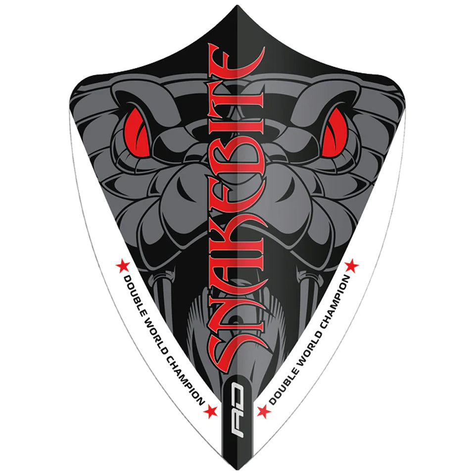 Red Dragon Hardcore Ionic Peter Wright Dart Flights - Freestyle Gray