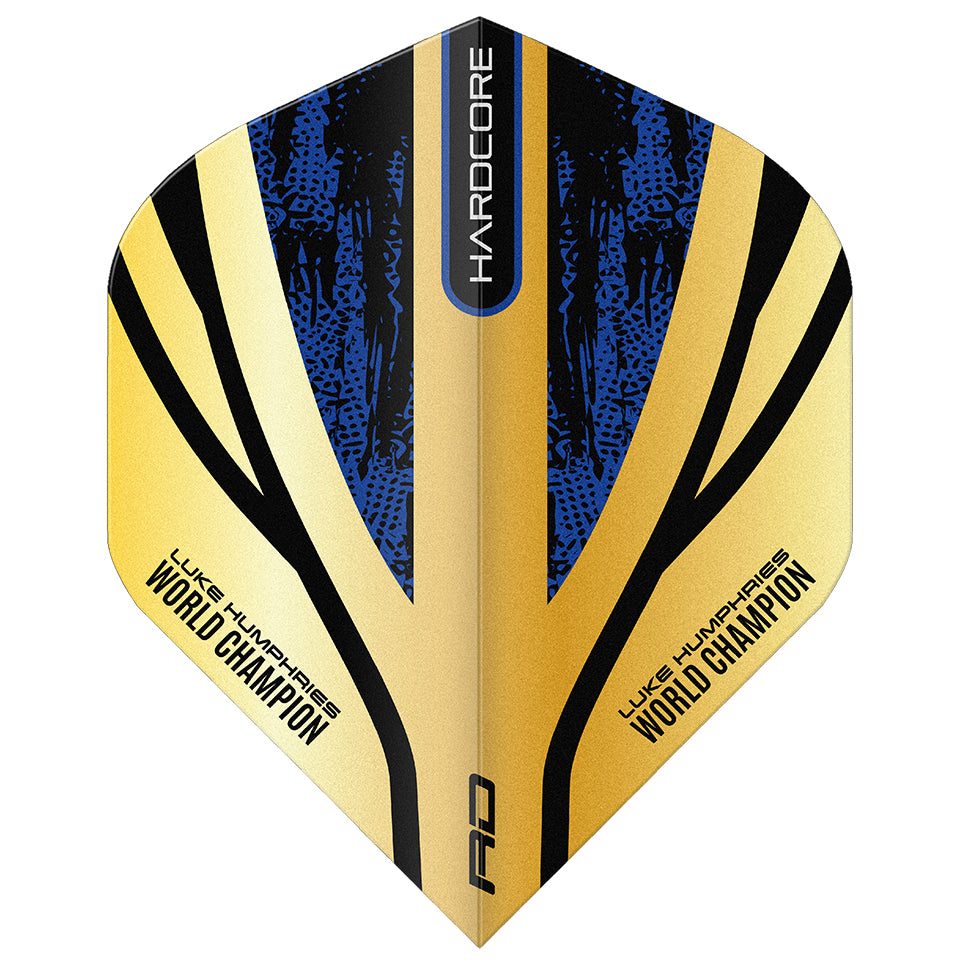 Red Dragon Hardcore Premium Luke Humphries Dart Flights - Standard Gold