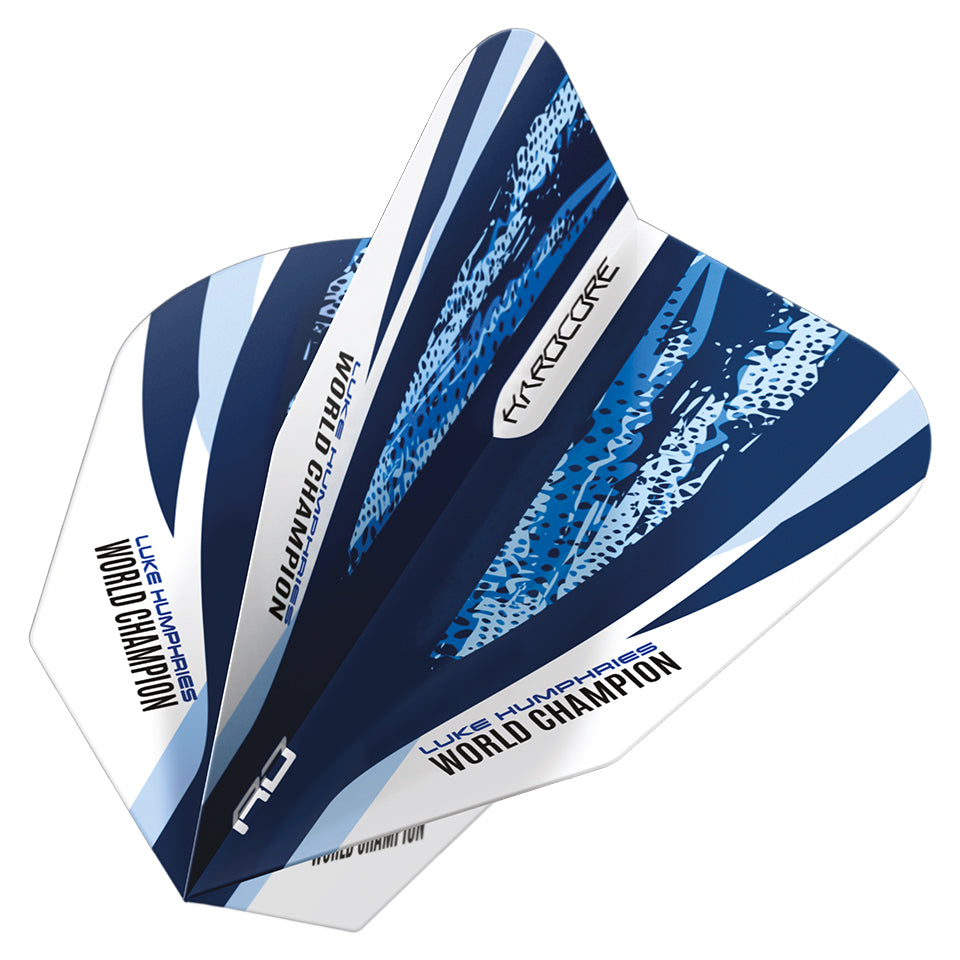 Red Dragon Luke Humphries World Champion Dart Flights - V-Standard Blue & White