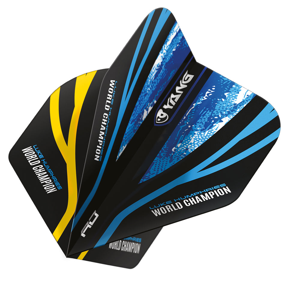 Red Dragon Luke Humphries World Champion Yin Yang Dart Flights - Blue & Gold