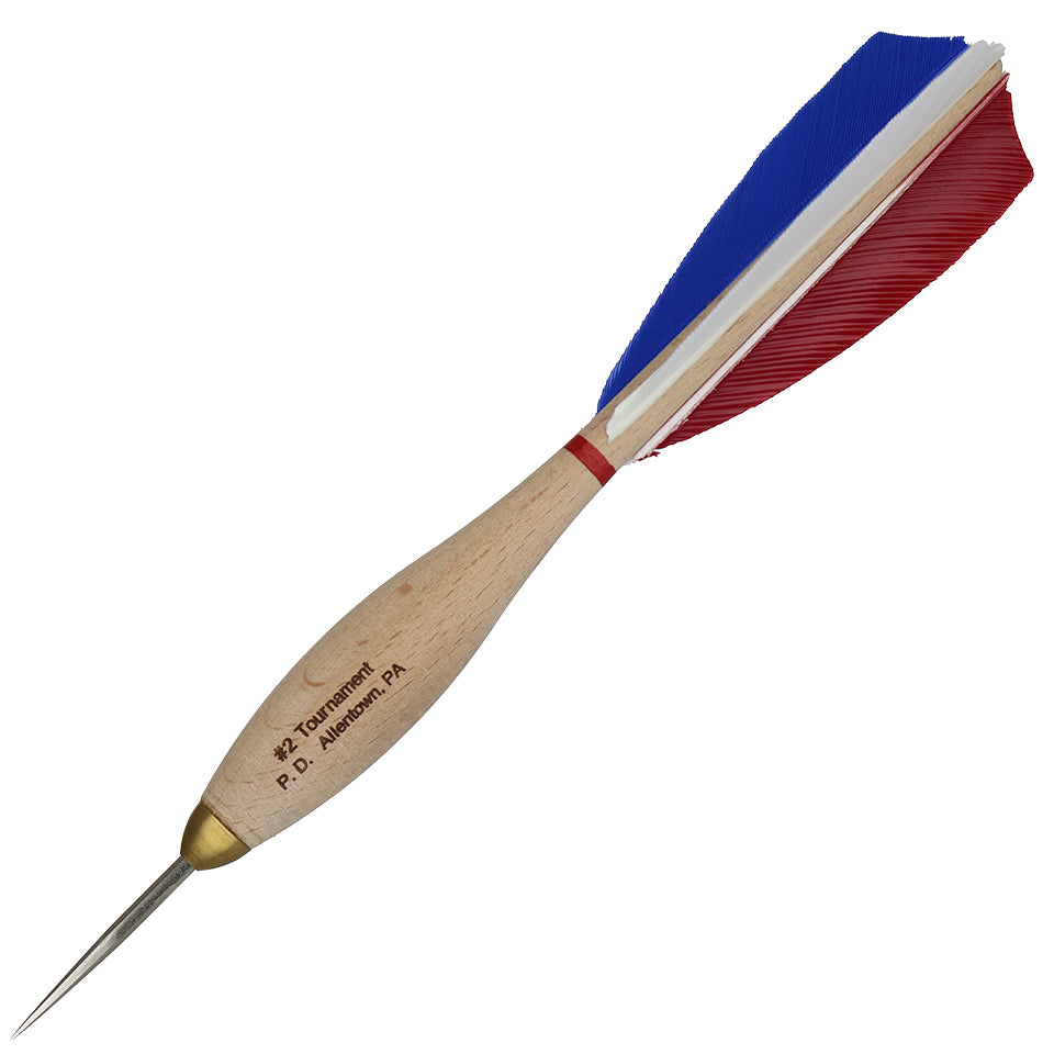 American Pro Dart Woody #2 Steel Tip Darts - 16gm Red White & Blue (4 Sets)