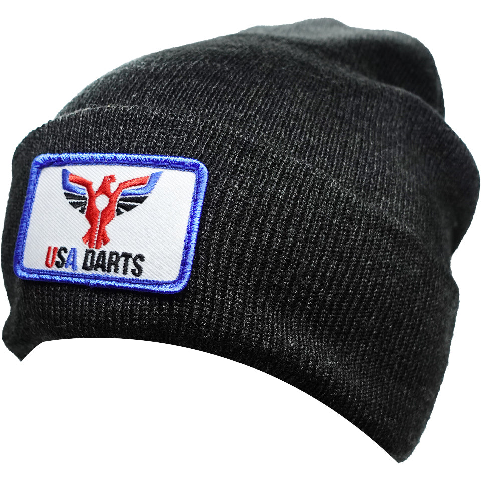 USA Darts Sportsman SP12 Cuffed Winter Beanie - Charcoal