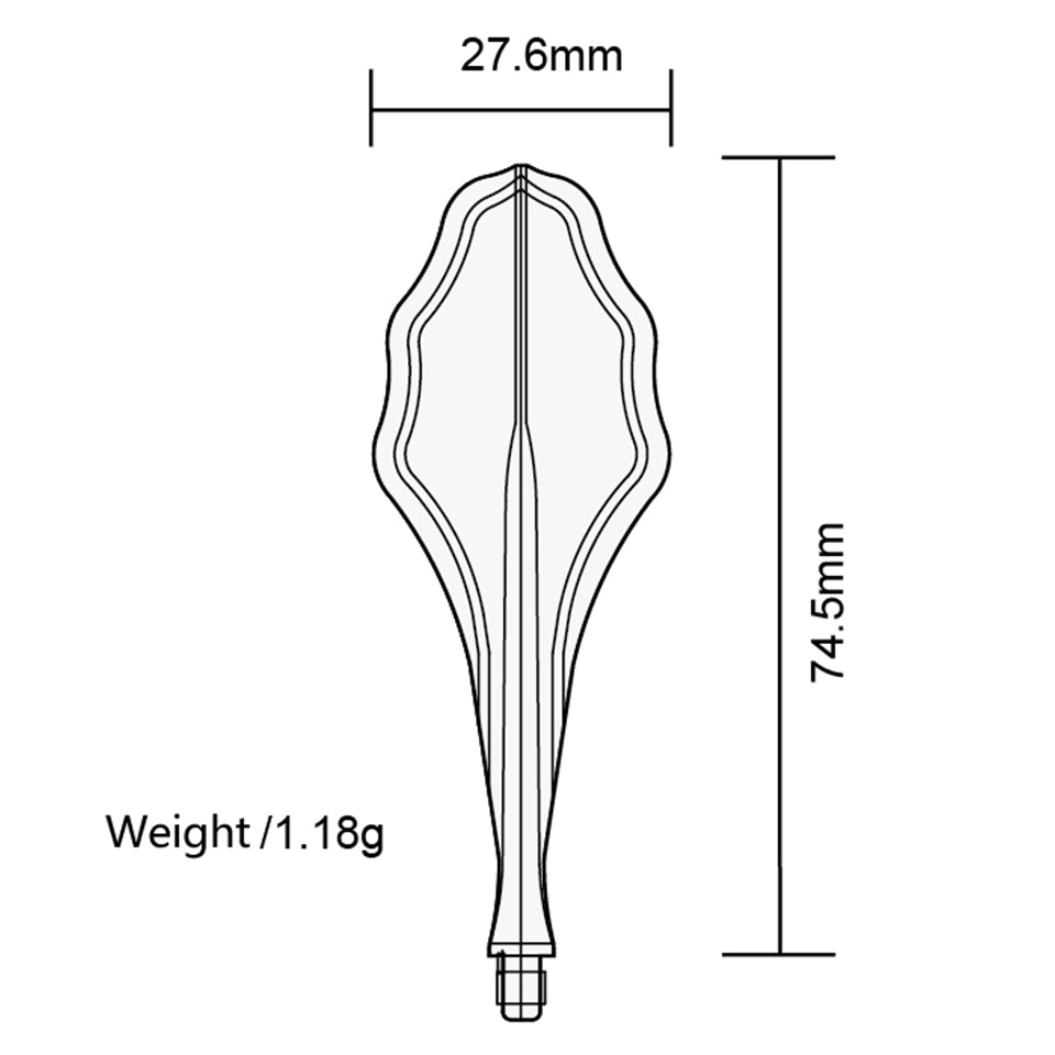 Cuesoul Traj AK8 Integrated Dart Flights - Cloud White