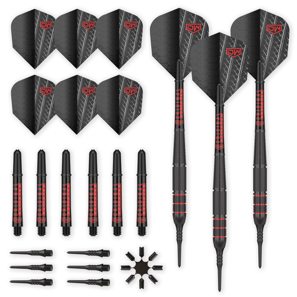 Dart World Charger Black Coated Soft Tip Darts - 20gm