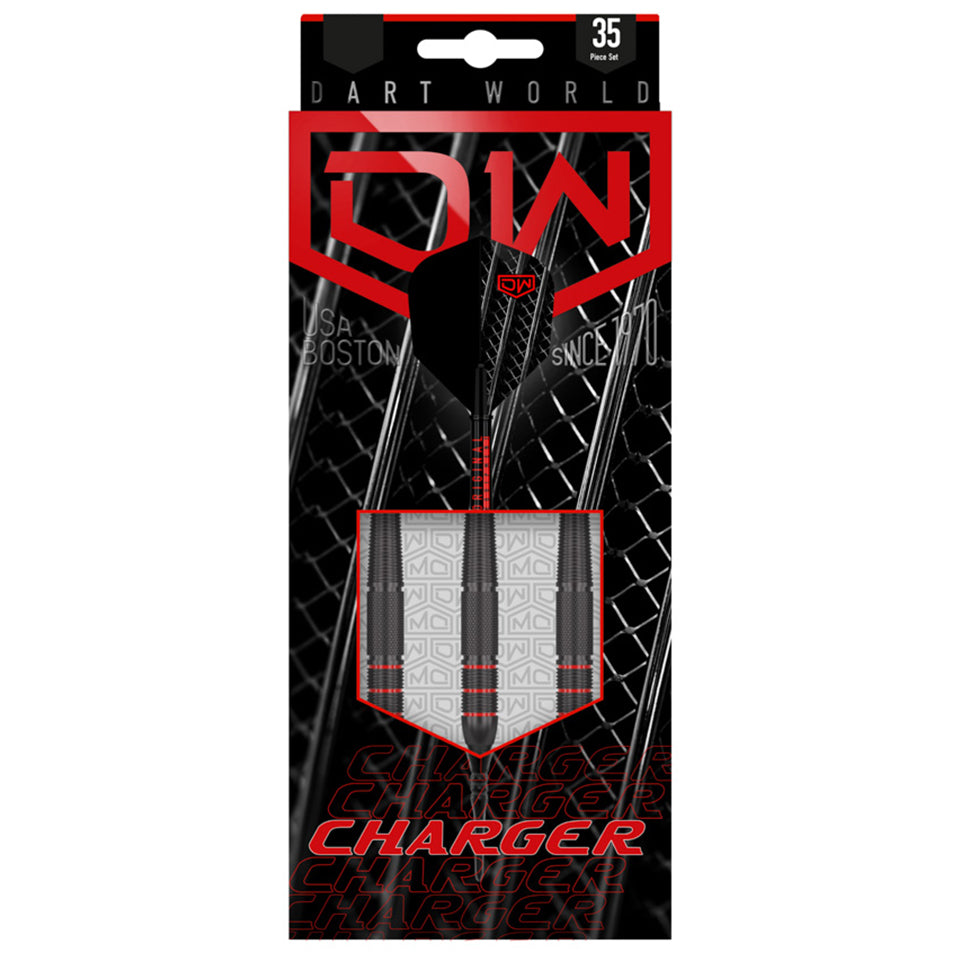 Dart World Charger Black Coated Soft Tip Darts - 20gm