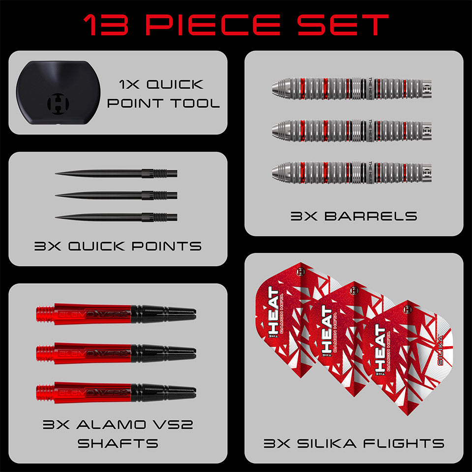Harrows Damon Heta Series 4 Quick Point Steel Tip Darts - 21gm