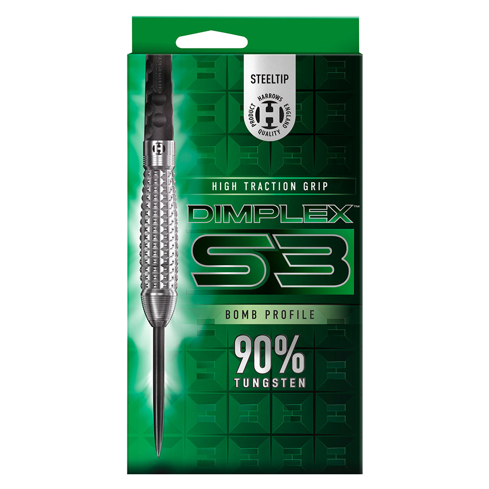 Harrows Dimplex S3 Bomb Steel Tip Darts - 21gm