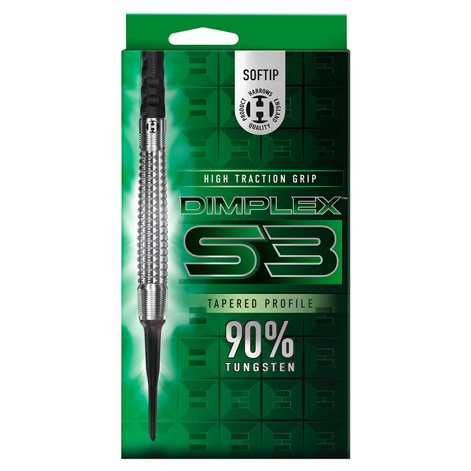 Harrows Dimplex S3 Tapered Soft Tip Darts - 18gm