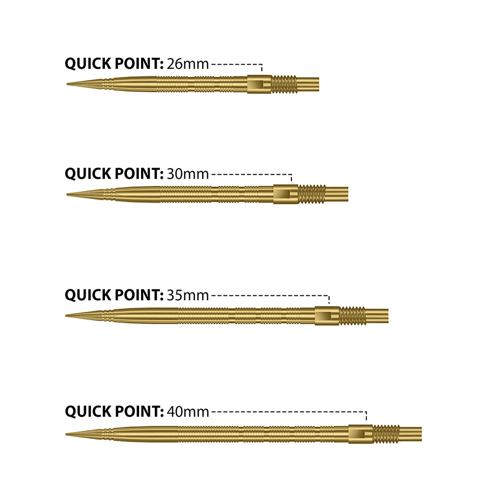 Harrows Micro Grip Quick Points - Gold 26mm
