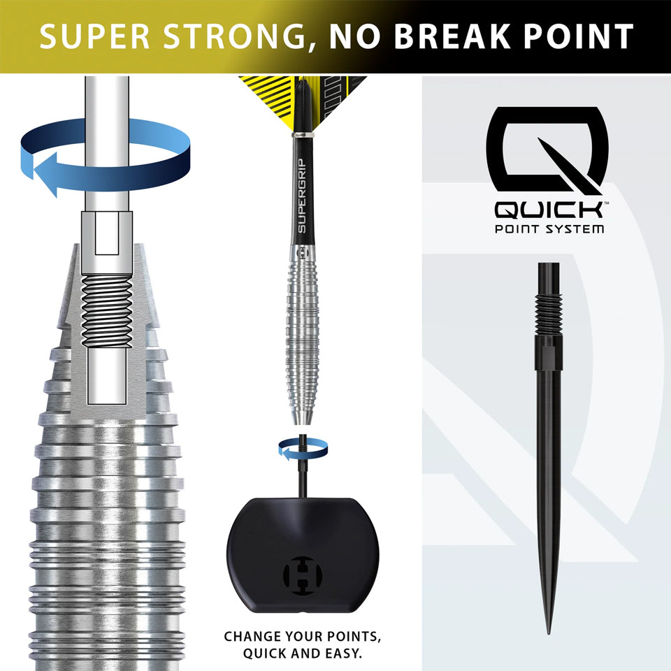 Harrows NX90 Bomb Quick Point Steel Tip Darts - 25gm