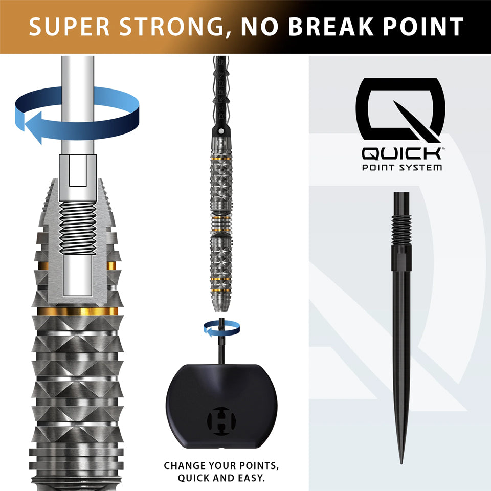 Harrows Opus Quick Point Steel Tip Darts - 22gm