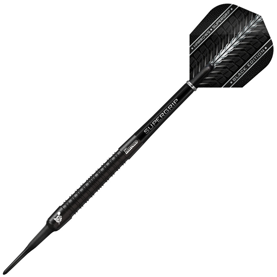 Harrows Supergrip Black Edition Soft Tip Darts - 16gm