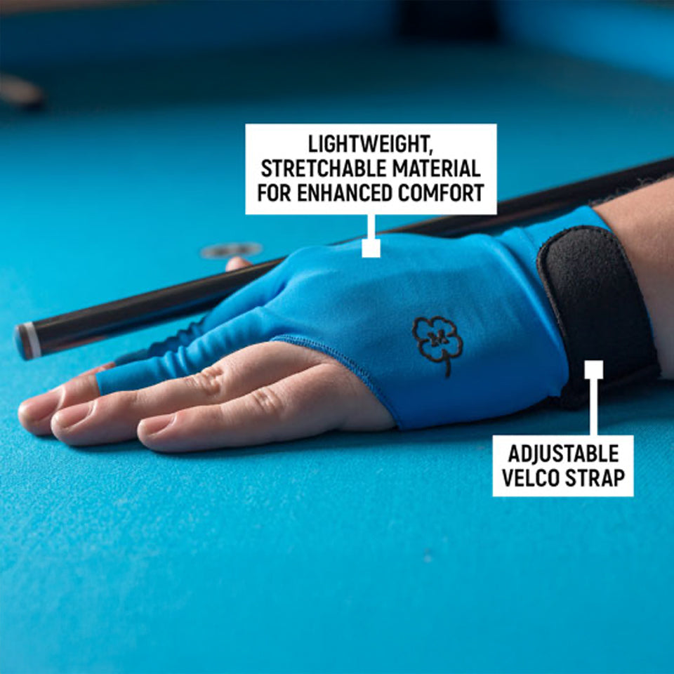 McDermott Blue Billiard Glove - Left Hand Medium