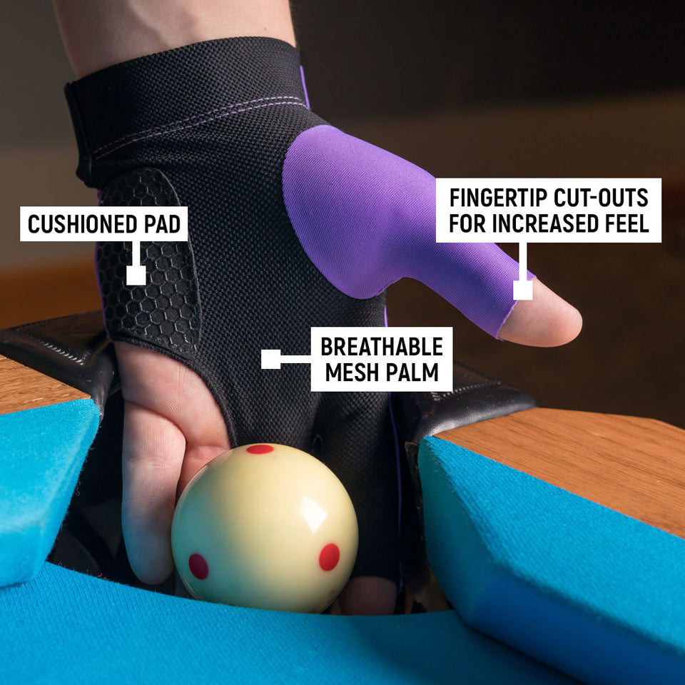 McDermott Purple Billiard Glove - Left Hand Small