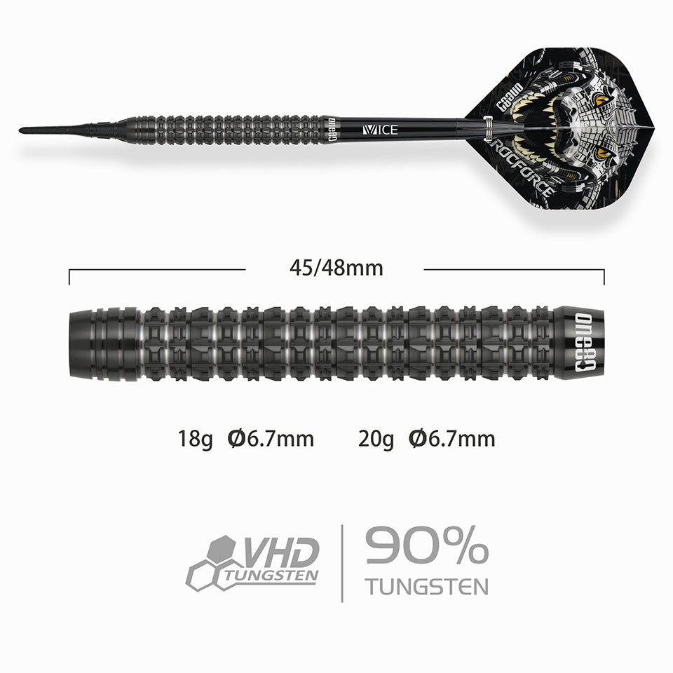 One80 Crocforce CF1 Soft Tip Darts - 20gm
