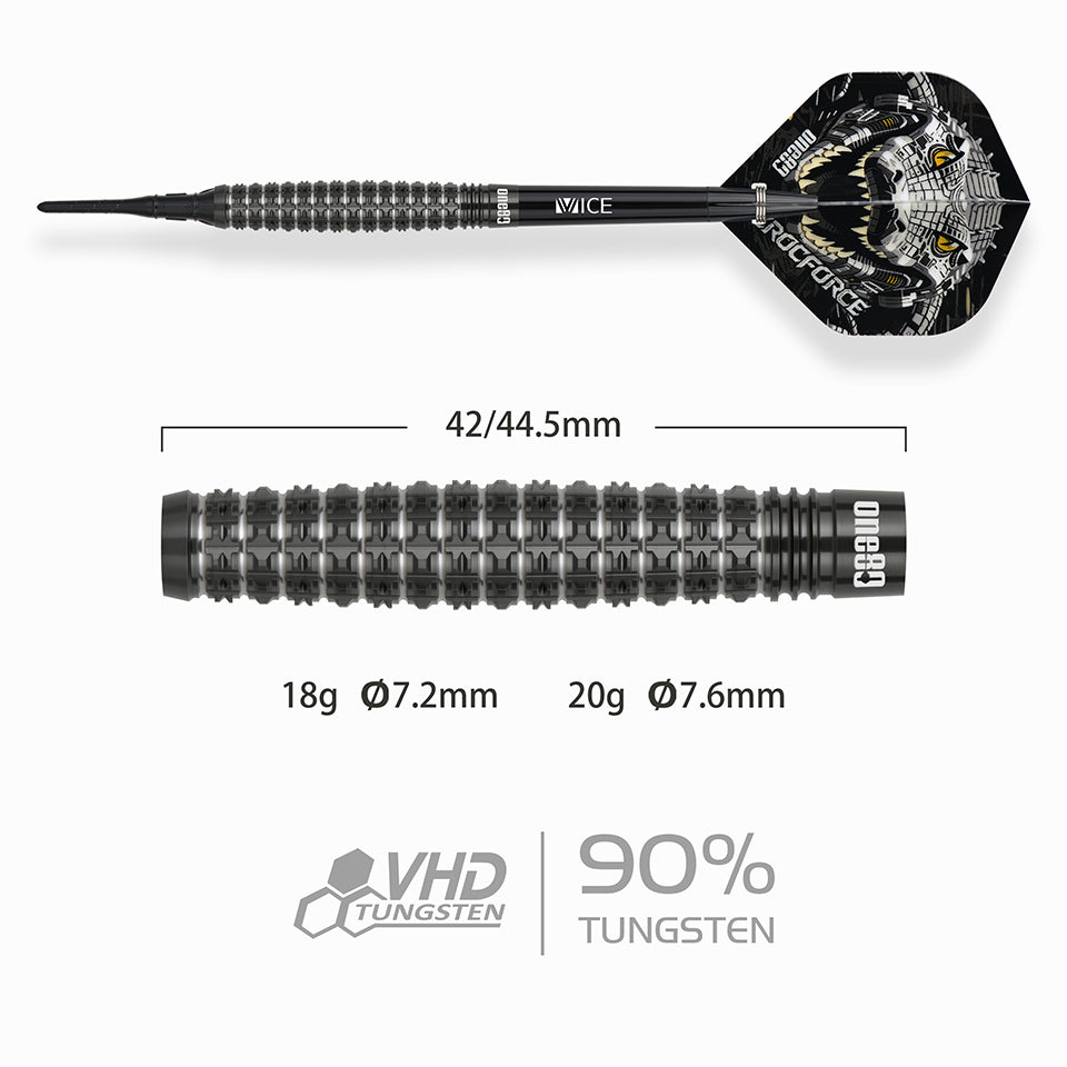 One80 Crocforce CF4 Soft Tip Darts - 20gm