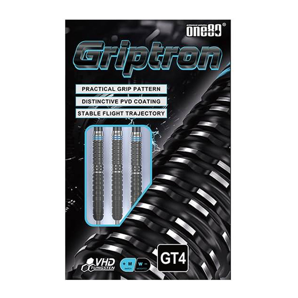 One80 Griptron GT4 Steel Tip Darts - 22gm