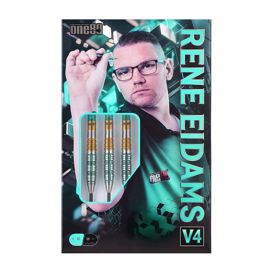 One80 Rene Eidams V4 Steel Tip Darts - 24gm