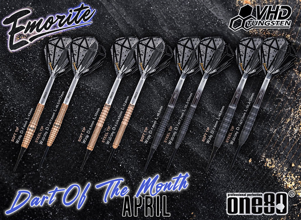 April's Dart of the Month One80s Emorite Darts Range | A-Z Darts