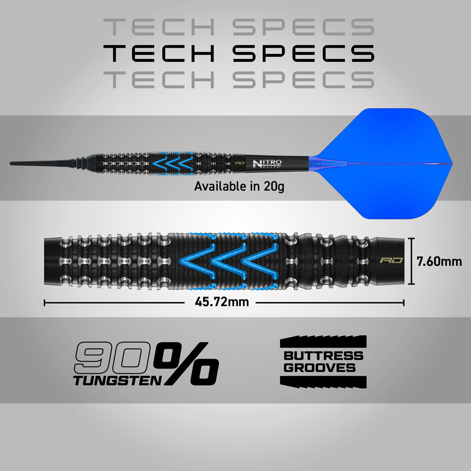 Red Dragon AMP Torpedo Soft Tip Darts - 20gm