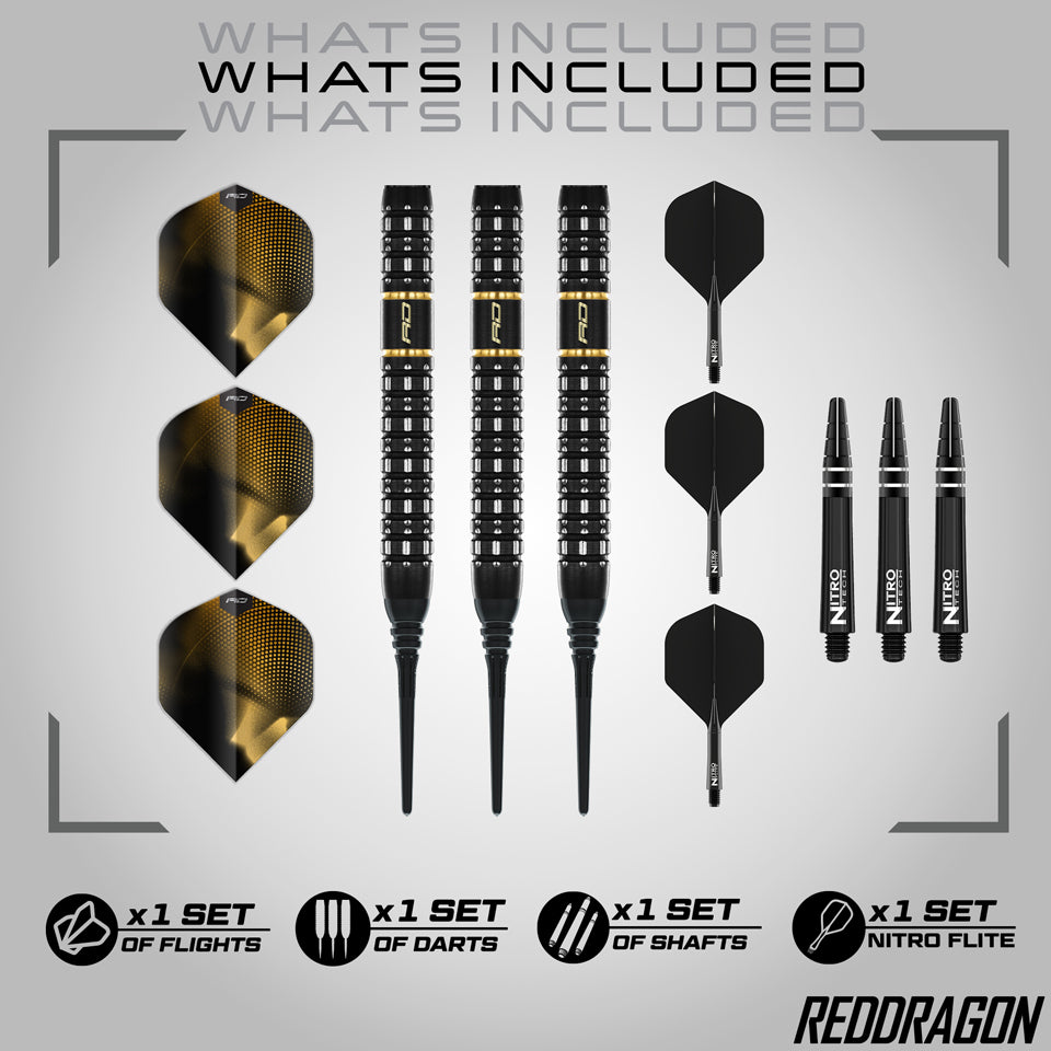 Red Dragon Ascend Parallel Soft Tip Darts - 20gm