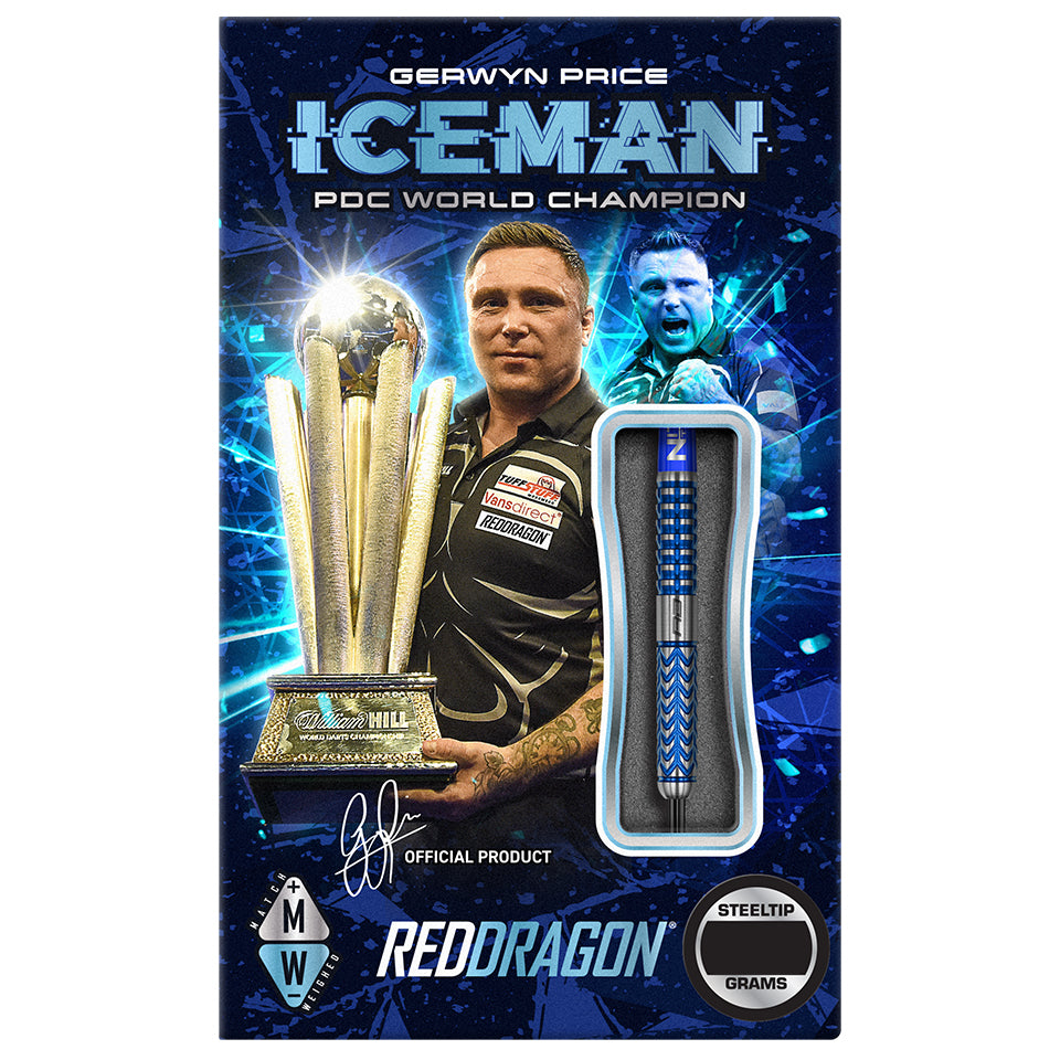 Red Dragon Gerwyn Price Glacier Steel Tip Darts - 26gm